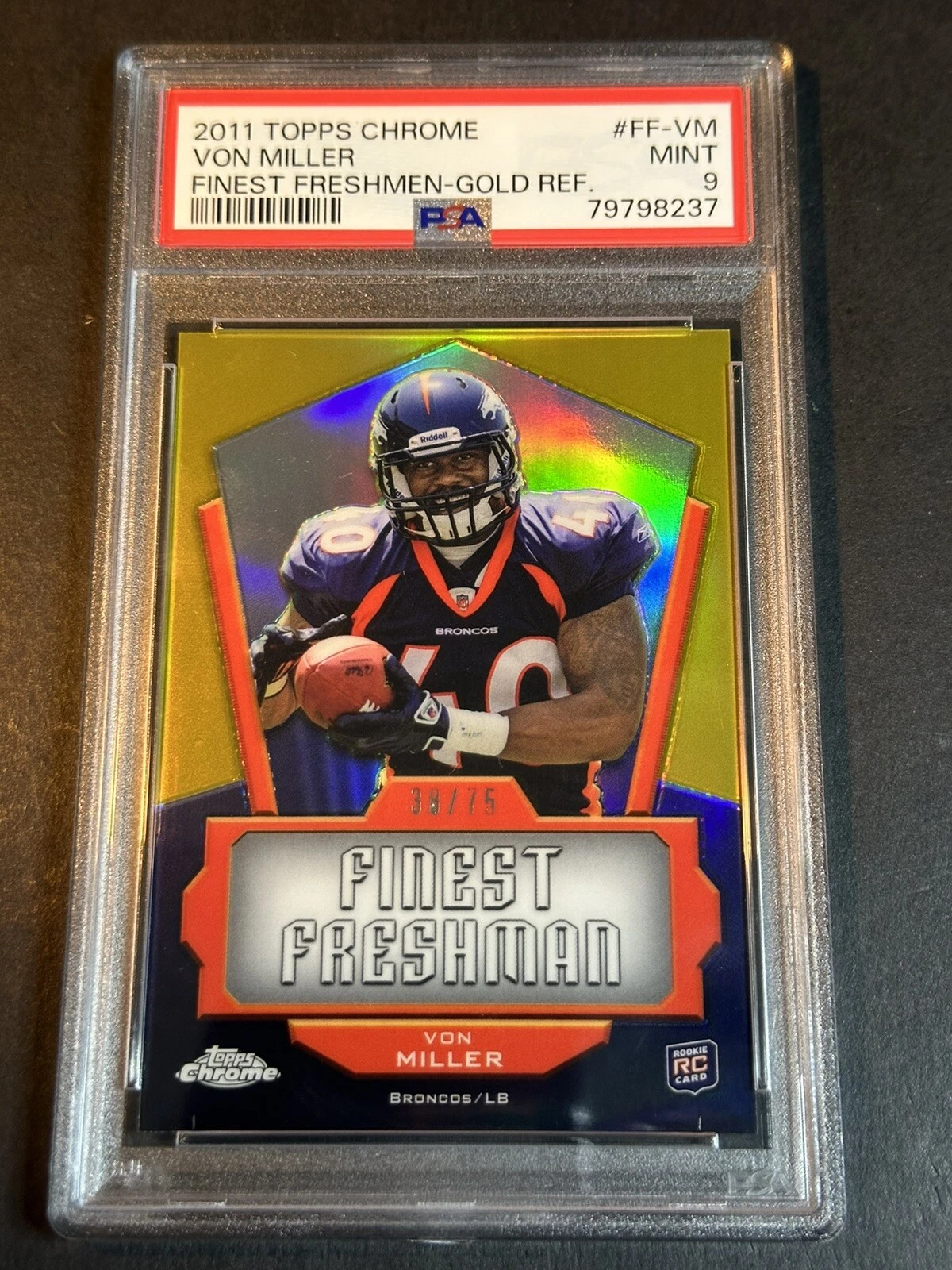Von Miller Topps Chrome Finest Freshmen #FFVM Gold Refractor