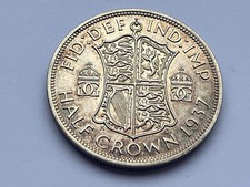 George VI Silver Half Crown 1937 (.500) UNC KM# 85 14.14g 32.3mm