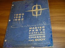 1960 Lincoln Sedan Coupe Chassis Body Master Parts Catalog Manual 1960 Lincoln Sedan Coupe Chassis Body Master Parts Catalog Manual