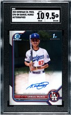 SAMUEL MUNOZ 2022 Bowman Chrome CPA-SM Auto 10 SGC 9.5 LA DODGERS