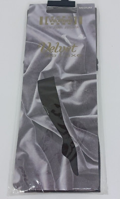Wolford Velvet De Luxe Knee High Tights New Womens Medium Black Closed Toe Lycra