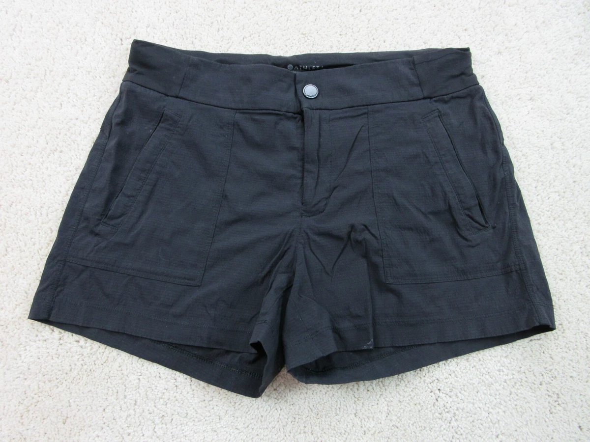 Athleta Shorts Women 6 Black Pockets Workout Athletic Lightweight
