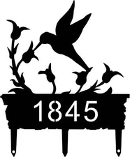 Hummingbird Address Plaque Yard Sign - Made in USA