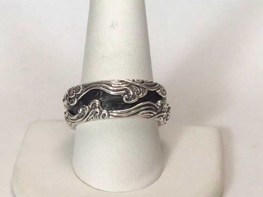 David Yurman Men's Waves Band Ring - Sterling Silver - Size 10