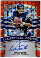 2021 Spectra Illustrious Legends Autographs Neon Orange #ILSDF  Dan Fouts #2/6
