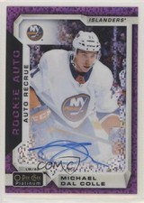2018 O-Pee-Chee Platinum Rookie Autos Violet Pixels Michael Dal Colle Auto 1u0