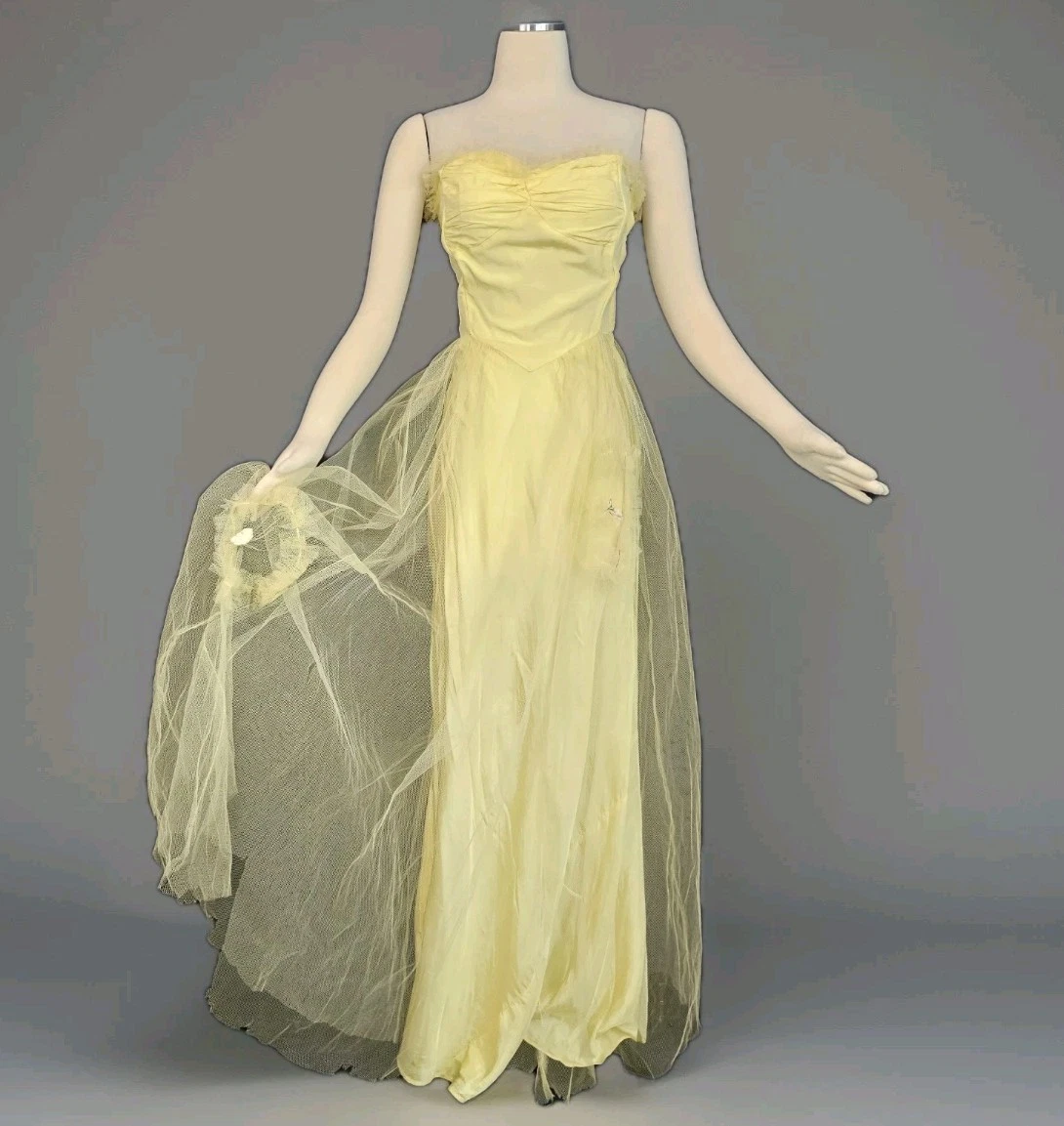 1940s formal dresses for sale XXS 1940s Prom Dress – Style & Salvage main image 1