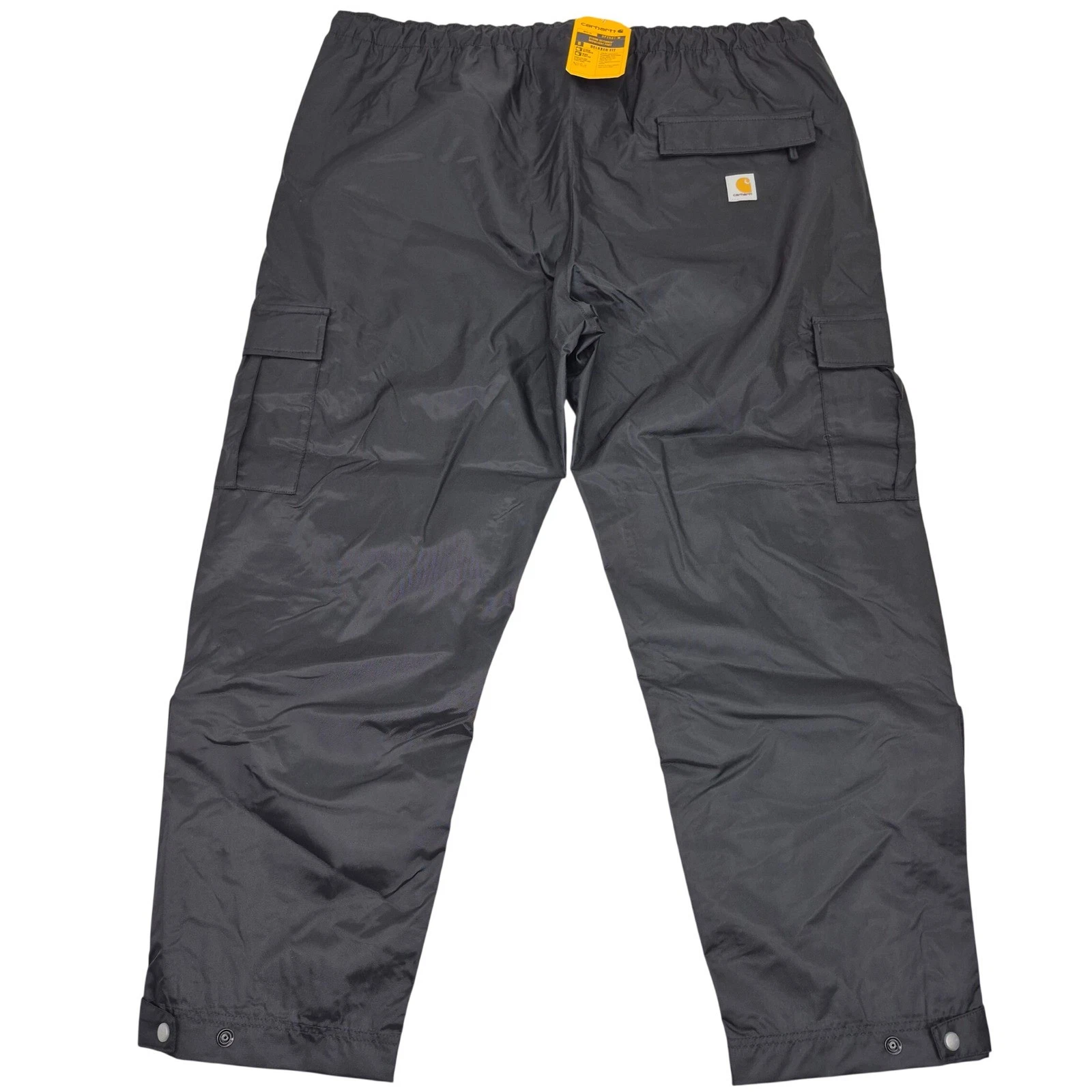 NWT Carhartt 2XL Storm Defender Midweight Rain Pants Men Black Waterproof OP3507