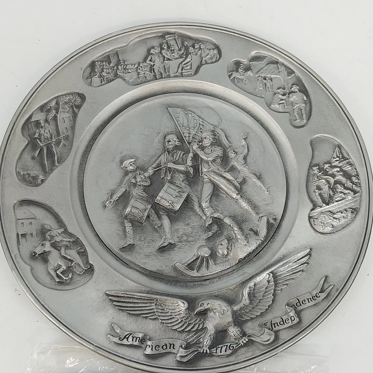 Bicentennial Pewter Plates Indiana Collectible Pewter Metalware
