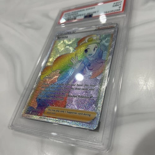 PSA 9 Pokemon Serena 207/195 Full Art Silver Tempest Secret Rainbow Rare