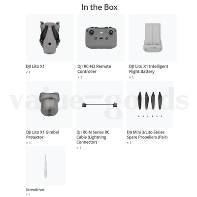 NEW] DJI Lito X1 ( 1 Battery + RC-N3 ) Camera Drone Authentic /No