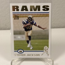 Steven Jackson RC 2004 Topps #325 St. Louis Rams Falcons Rookie NM Card Gold. rookie card picture