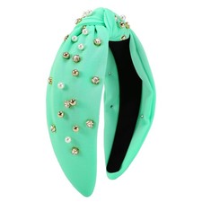 Pearl Knotted Headband for Women Non Slip Wide Fashion Knot Head Bands