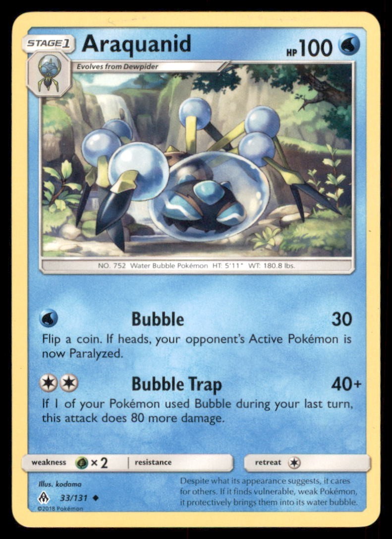 Pokemon TCG Araquanid 33/131 Regular 