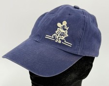 Mickey Mouse Embroidered Disney Parks Hat Cap Strap Back Adult Blue Canvas Adult