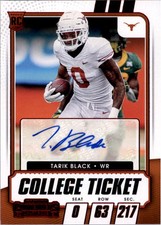 2021 Panini Contenders Draft Picks Game Ticket Red #137 Tarik Black Auto - NM-MT