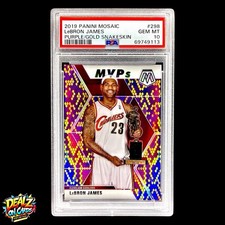 2019 Mosaic LeBron James 1st MVP Purple Gold Snakeskin /20 SSP PSA 10 GEM MINT