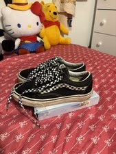 VANS Old Skool Unisex Kids Checkerboard Black/White Low Top Sneaker woman s 7