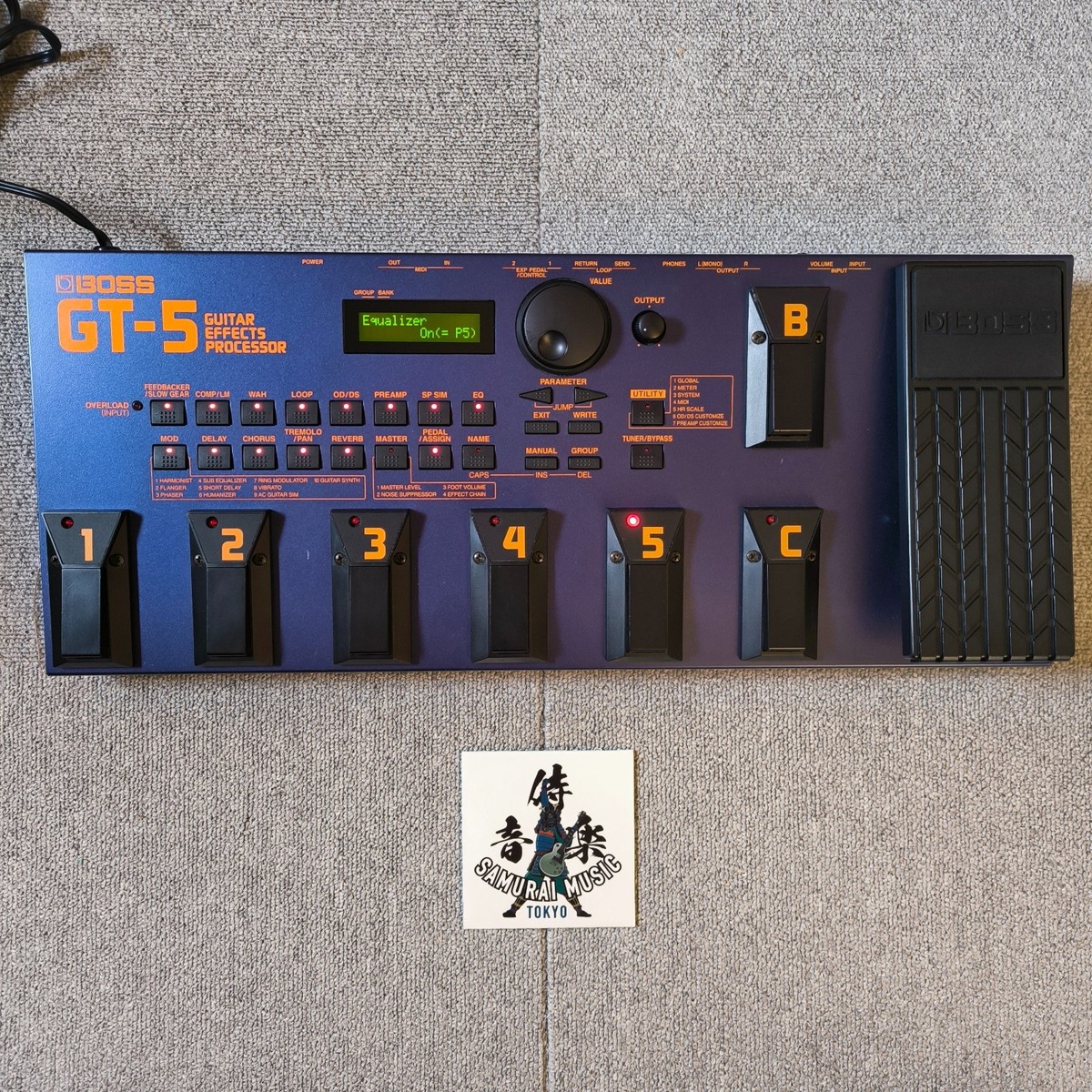 BOSS GT-5 Multi Effects Guitar Processor Pedal MIJ Tested Working