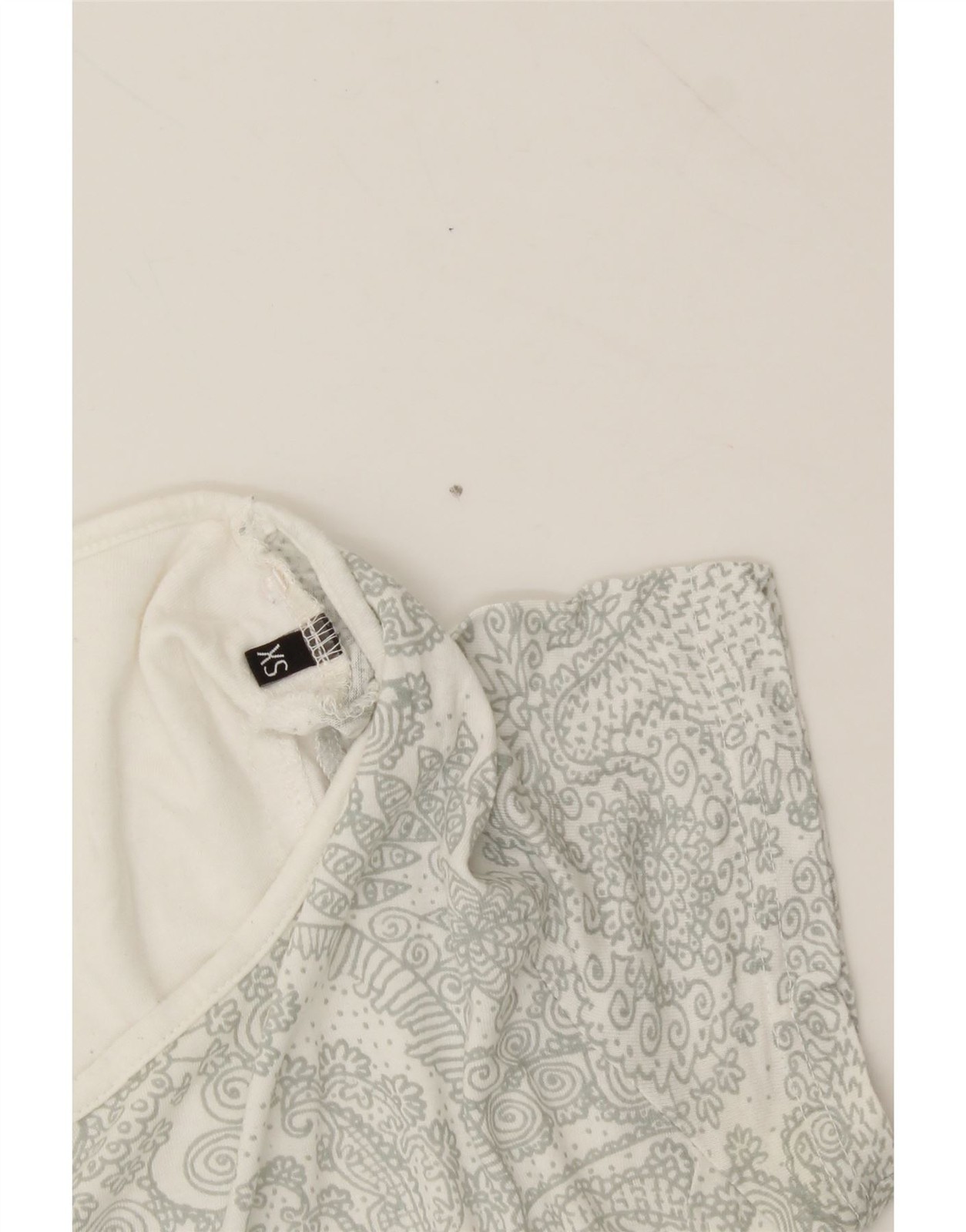 DESIGUAL Womens Graphic T-Shirt Top UK 6 XS Off White Floral Butterfly AN02 thumbnail 3