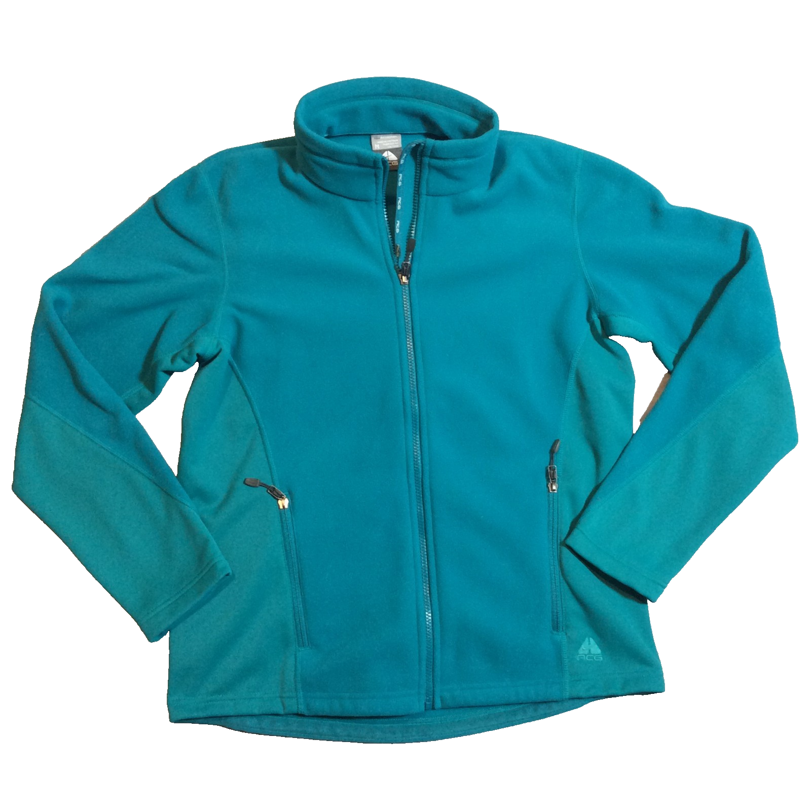 Nike ACG Jacket Women's Sz M Teal Full Zip Pockets Fleece 90s Y2K Fit Therma
