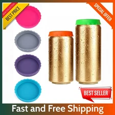 6 Pack Silicone Can Covers – Reusable BPA-Free Lids for Soda, Beer & Juice Cans.