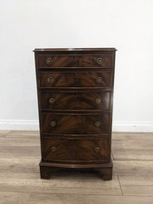 CHEST Of DRAWERS Antique Mahogany 5 Drawer Brass Handles Locking FREE DELIVERY
