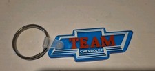 NOS RED WHITE BLUE Vintage Chevrolet Keychain Bow Tie Logo TEAM CHEVROLET CHEVY
