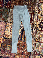 Alo Yoga Gray High Rise Ankle Leggings Women XS Stretch Logo