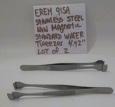 EREM 91SA Stainless Steel Non Magnetic Standard Wafer Tweezer 4.92" Lot Of 2    
