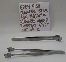 EREM 91SA Stainless Steel Non Magnetic Standard Wafer Tweezer 4.92" Lot Of 2 ⬇️