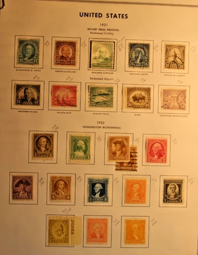 USA stamps 19th century collection lots, mint and  used - 1931, 1932