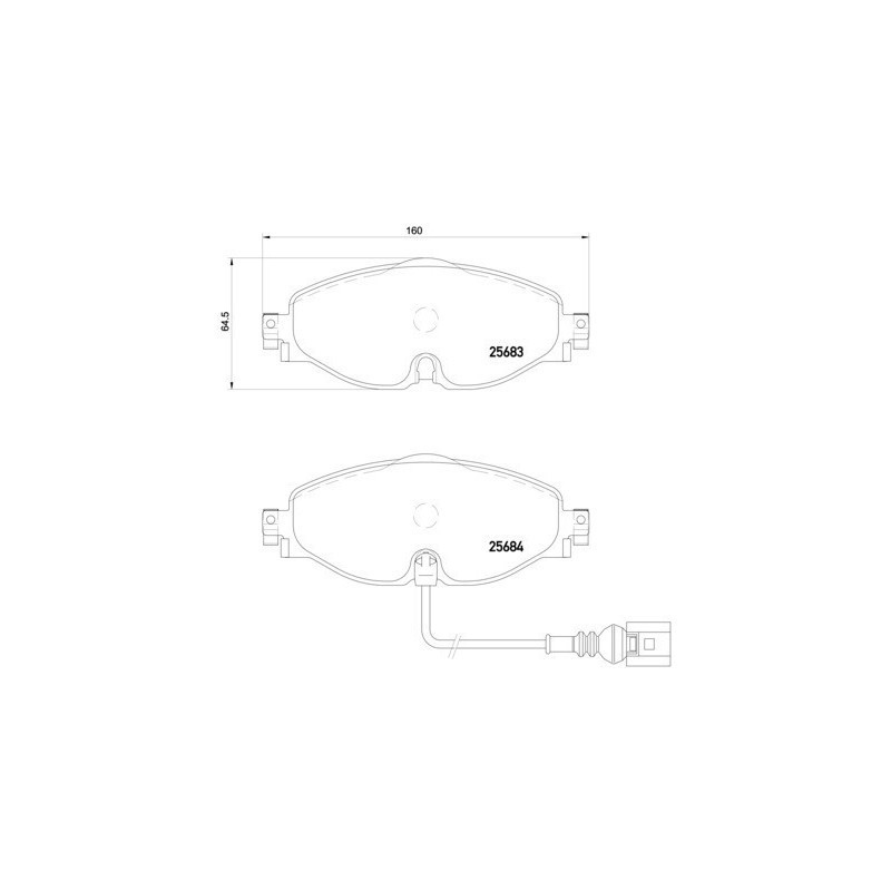 BREMBO P 85 126 Brake Pads Set Front for A3 Leon Octavia Superb Golf TT Q3 Arteo