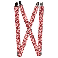 Suspenders - 1.0 - Skull Yard Red/White ACC NEW