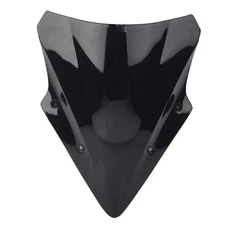 Dual Bubble Windscreen Windshield For Kawasaki Ninja 650 EX650 ER6F 17-19 Black