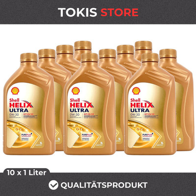 Shell Helix Ultra ECT 0W-30 10 x 1 Liter Motoröl ECT C2 C3 ACEA C3 Low SAPS PKW