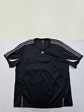 Adidas Men's XL Black Training T-Shirt AeroReady 3 Stripes Crewneck