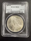 1879 S Morgan Dollar PCGS MS 66 WHITE LUSTER