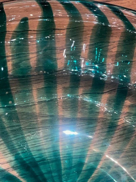 Ensaladera grande Pottery Barn William Sonoma Blue Swirl nueva 13 H X 13 W X 10,5 H Foto 3 de 4