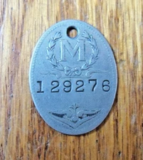 Antique M Department Store Charge (Credit Card) Coin