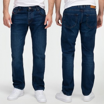 Lorenzo Loren Herren Jeans Regular Fit Dunkelblau LL-4013