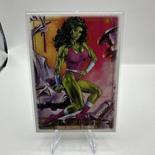 2024 SkyBox Marvel Masterpieces 92 Platinum She-Hulk #82 Leather