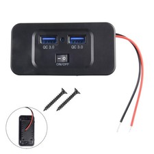 Performance fiable 12V24V QC 3 0 double chargeur de voiture USB support panneau
