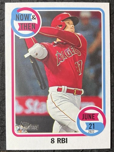 Shohei Ohtani NT-10 Los Angeles Angels 2023 Topps Heritage High Number then/now