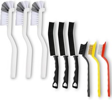 9 Pack Crevice Cleaning Brush Set, Hard Bristle Detail Brush Set for Deep