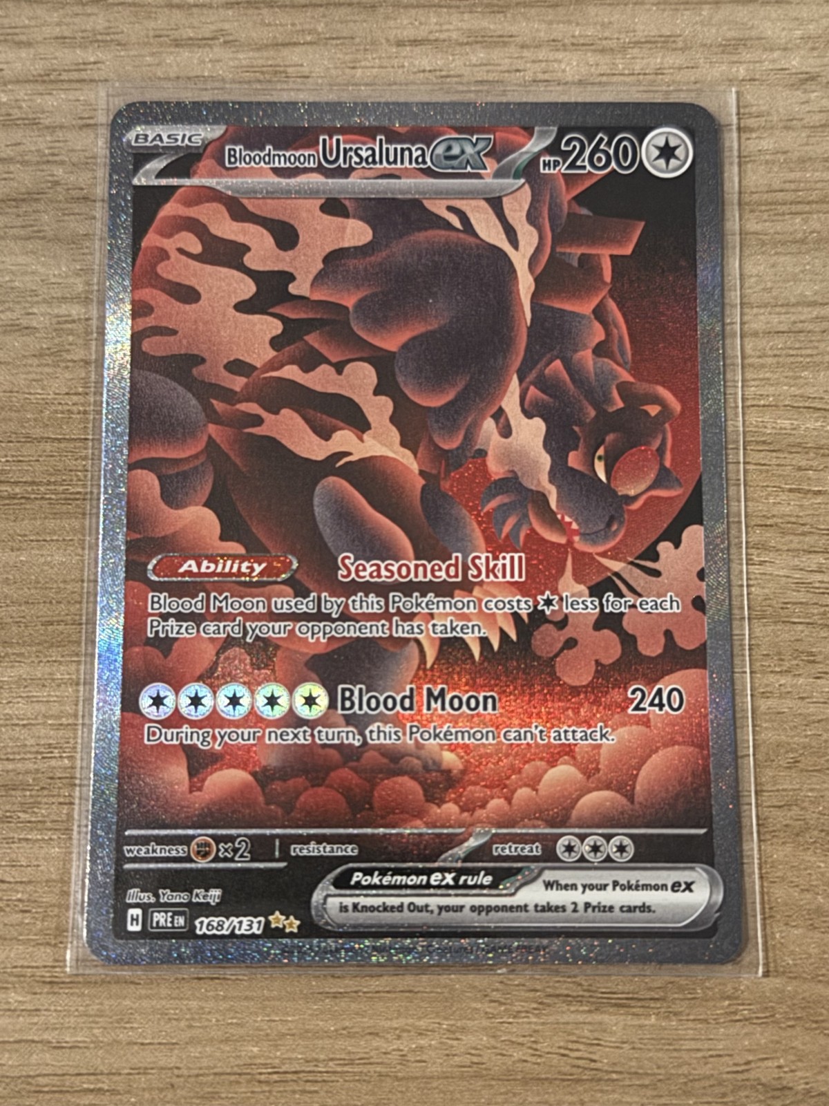 Bloodmoon Ursaluna ex 168/131 Sv: Prismatic Evolutions Holo