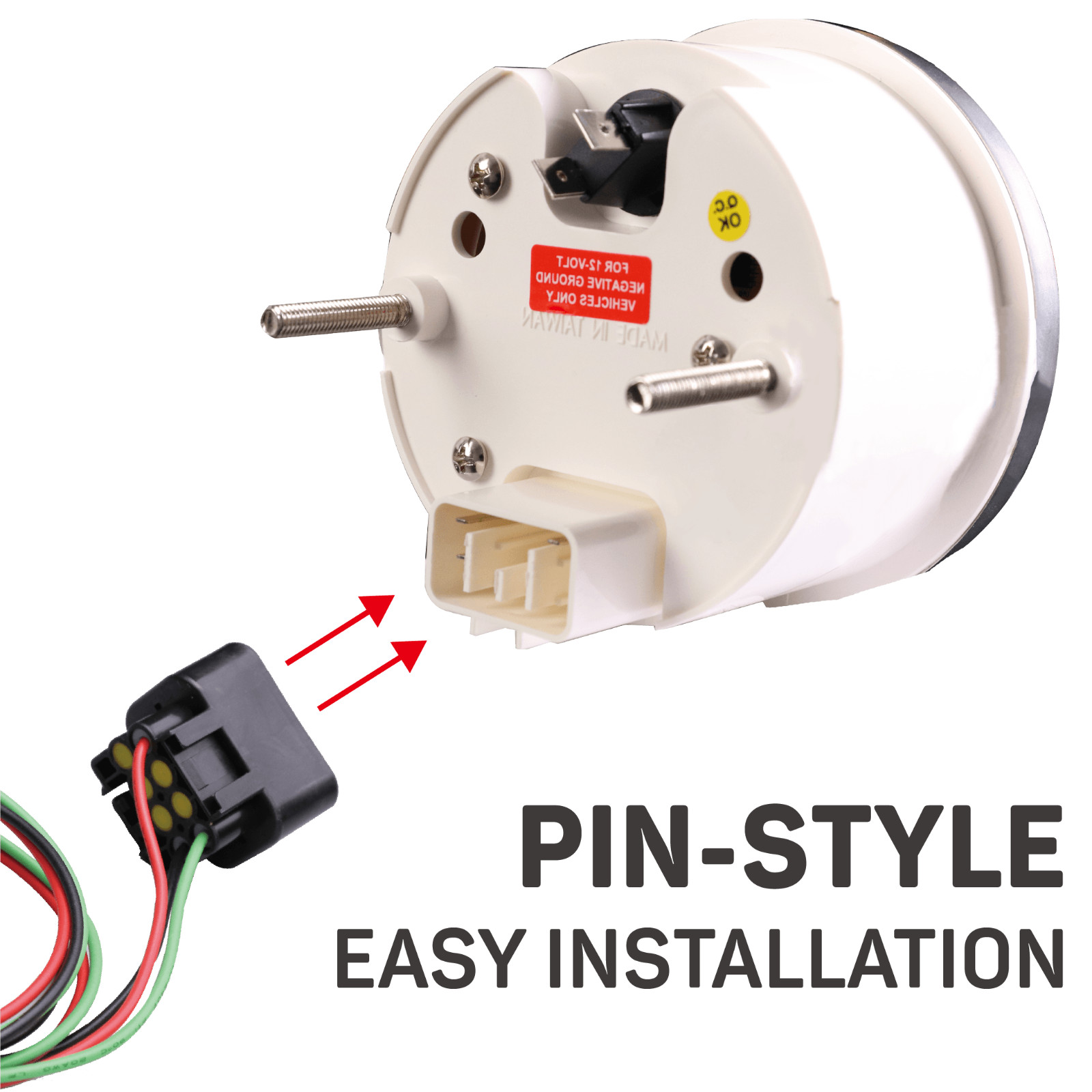 RACETECH Vintage Electrical GPS 6 Gauge Set Black Dial 4 Color 0-90 Ohm Classic