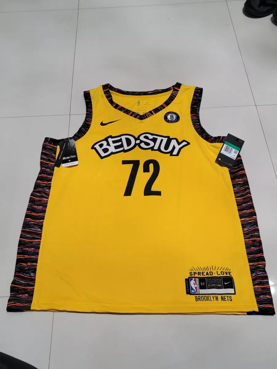 envidia prototipo Conmoción Nike Brooklyn Nets Biggie Smalls Yellow Jersey CU0193-728 Men Size XL NWT  Rare | eBay