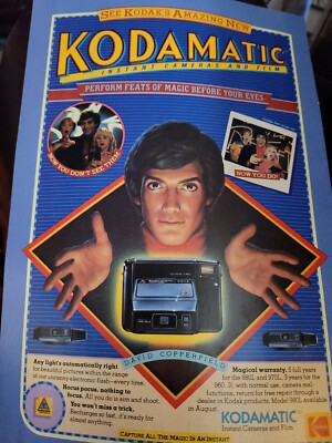 1982 Kodak Kodamatic Camera Ad - David Copperfield | eBay