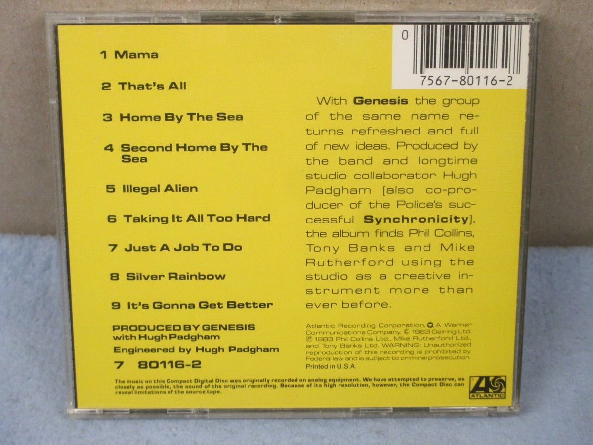 Genesis - Genesis (CD - 1983 / 1984 - Atlantic 7 80116-2) Made